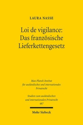 bokomslag Loi de vigilance: Das franzsische Lieferkettengesetz