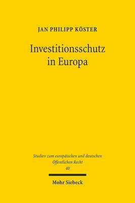bokomslag Investitionsschutz in Europa