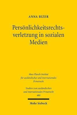 bokomslag Persnlichkeitsrechtsverletzung in sozialen Medien