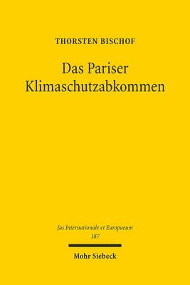 bokomslag Das Pariser Klimaschutzabkommen