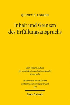 bokomslag Inhalt und Grenzen des Erfüllungsanspruchs