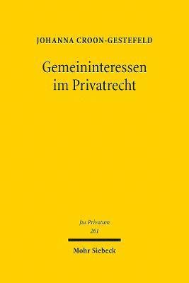 Gemeininteressen im Privatrecht 1