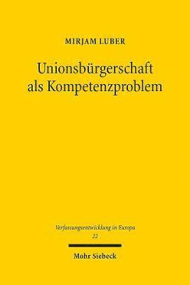 bokomslag Unionsbrgerschaft als Kompetenzproblem