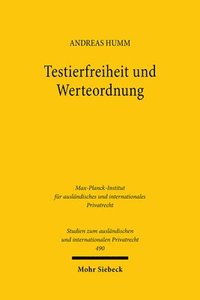 bokomslag Testierfreiheit und Werteordnung