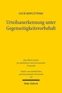 bokomslag Kopczynski, L: Urteilsanerkennung unter Gegenseitigkeitsvorb