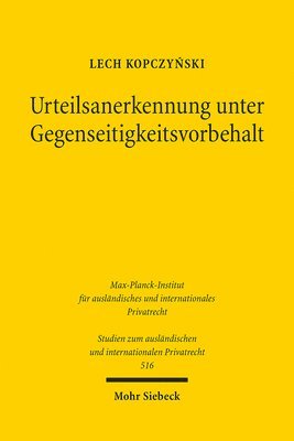 bokomslag Urteilsanerkennung unter Gegenseitigkeitsvorbehalt