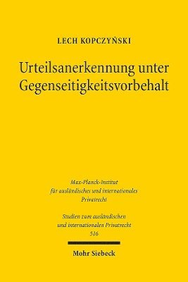 Urteilsanerkennung unter Gegenseitigkeitsvorbehalt 1