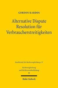 bokomslag Alternative Dispute Resolution fr Verbraucherstreitigkeiten