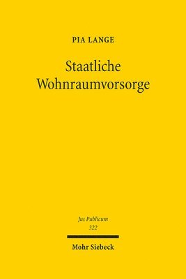 bokomslag Staatliche Wohnraumvorsorge