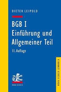 bokomslag BGB I: Einfhrung und Allgemeiner Teil