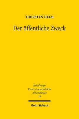 Thorsten Helm - Der öffentliche Zweck, Inbunden