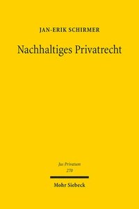 bokomslag Nachhaltiges Privatrecht