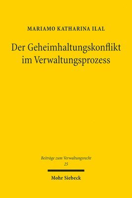 bokomslag Der Geheimhaltungskonflikt im Verwaltungsprozess