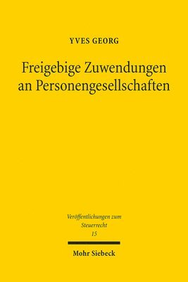 bokomslag Freigebige Zuwendungen an Personengesellschaften