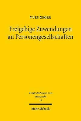 Freigebige Zuwendungen an Personengesellschaften 1