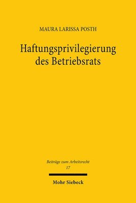 bokomslag Haftungsprivilegierung des Betriebsrats