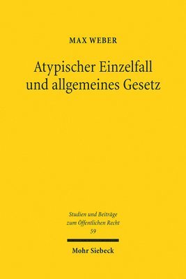 bokomslag Atypischer Einzelfall und allgemeines Gesetz