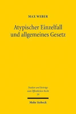 Atypischer Einzelfall und allgemeines Gesetz 1