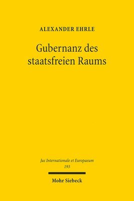 Alexander Ehrle - Gubernanz des staatsfreien Raums, Häftad