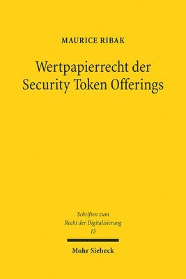 bokomslag Wertpapierrecht der Security Token Offerings