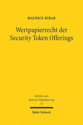 bokomslag Wertpapierrecht der Security Token Offerings