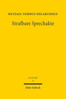 Mustafa Temmuz Oğlakcıoğlu - Strafbare Sprechakte, Inbunden