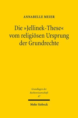 bokomslag Die "Jellinek-These" vom religiösen Ursprung der Grundrechte