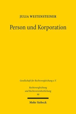 Julia Weitensteiner - Person und Korporation, Häftad