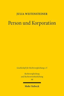 bokomslag Person und Korporation