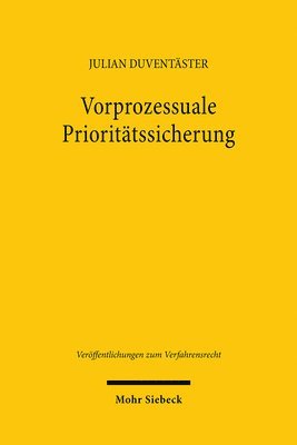 bokomslag Vorprozessuale Prioritätssicherung