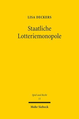 Lisa Deckers - Staatliche Lotteriemonopole, Häftad