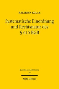 bokomslag Kolak, K: Systematische Einordnung und Rechtsnatur