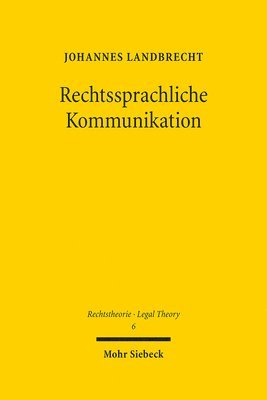 bokomslag Rechtssprachliche Kommunikation