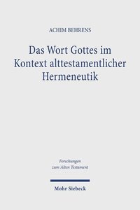 bokomslag Das Wort Gottes im Kontext alttestamentlicher Hermeneutik