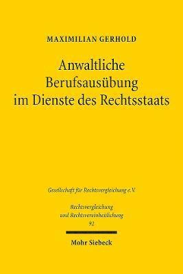 bokomslag Anwaltliche Berufsausbung im Dienste des Rechtsstaats