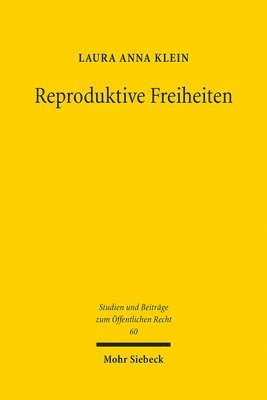 Laura Anna Klein - Reproduktive Freiheiten, Häftad