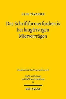 bokomslag Das Schriftformerfordernis bei langfristigen Mietvertrgen