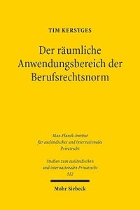 bokomslag Der rumliche Anwendungsbereich der Berufsrechtsnorm