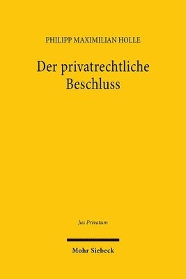 bokomslag Der privatrechtliche Beschluss