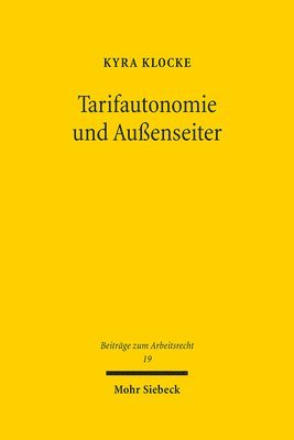 bokomslag Tarifautonomie und Auenseiter