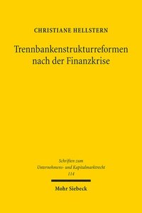 bokomslag Trennbankenstrukturreformen nach der Finanzkrise