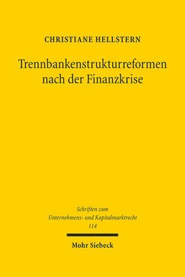 bokomslag Trennbankenstrukturreformen nach der Finanzkrise