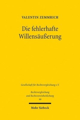 bokomslag Die fehlerhafte Willensäußerung