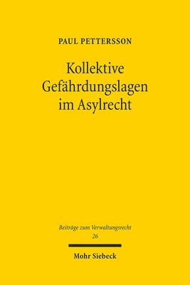 Paul Pettersson - Kollektive Gefährdungslagen im Asylrecht, Häftad