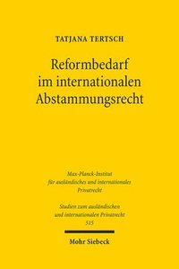 bokomslag Tertsch, T: Reformbedarf im internationalen Abstammungsrecht