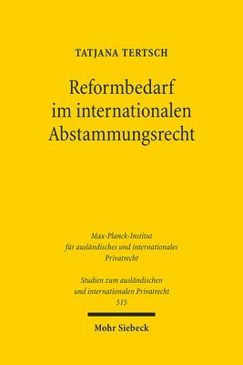 bokomslag Reformbedarf im internationalen Abstammungsrecht