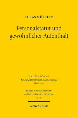 bokomslag Personalstatut und gewöhnlicher Aufenthalt