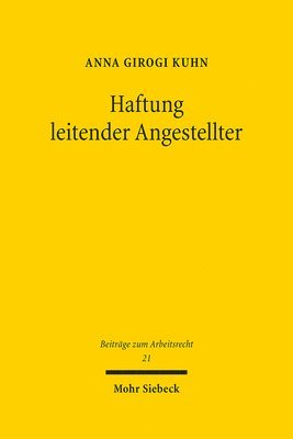 bokomslag Haftung leitender Angestellter