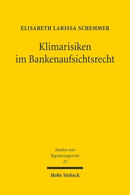 bokomslag Klimarisiken im Bankenaufsichtsrecht