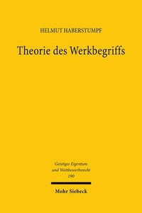 bokomslag Theorie des Werkbegriffs